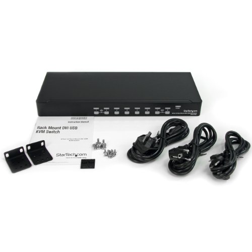 StarTech 8 Port 1U Rack Mount DVI USB KVM Switch (SV831DVIU)