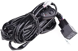 RioRand&reg; 40 Amp Relay ON/OFF Switch for Offroad ATV/Jeep LED Light Bar Running Wiring Harness Relay