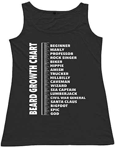 Xiaxkeng Beard Length Ruler Women's ComfortSoft Tank Top Tee SizeL ColorBlack