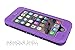 Armour Shell Rugged Waterproof Case for iPhone 6 with Apple Cell Charging Cable - Purple