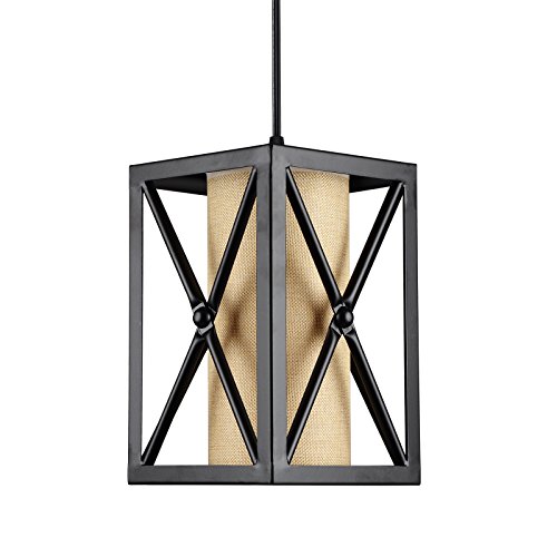 HMVPL Plug-in Industrial Pendant Light with 16.4 Ft Hanging Cord and On/Off Dimmer Switch, Metal Swag Ceiling Lamps for Dining Room Bed Room Kitchen Island Table Foyer Entryway