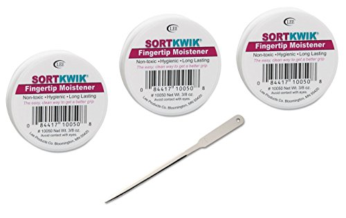 LEE 10050 Sortkwik Fingertip Moisteners, 3/8 oz, Pink, Sold as 3 Pack