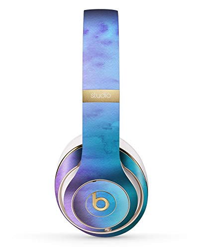 Mixed Pink Blue 3 Absorbed Watercolor Texture Design Skinz Full-Body Premium Authentic Skin Kit for The Beats by Dre Studio 2 or 3 Remastered Wireless Headphones Ultra-Thin Protective Decal Wrap - Thumbnail 3