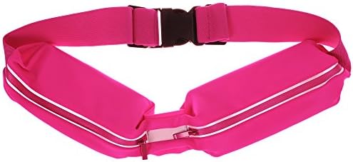 Running Waist Belt Case:Heikaa Double Pockets Waist Pack For iPhone 5/5s/5SE/6/6s/6 Plus and Other Smartphones up to 6 Inches.100% Water Resistant and Elastic with Reflective Strip for Safety