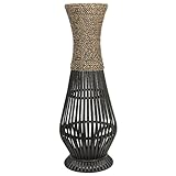 Hosley's Bamboo Wood Tall floor Vase. Ideal Gift for home, office, spa, Reiki, organic/natural settings, wedding, dried floral arrangements (Kitchen)
