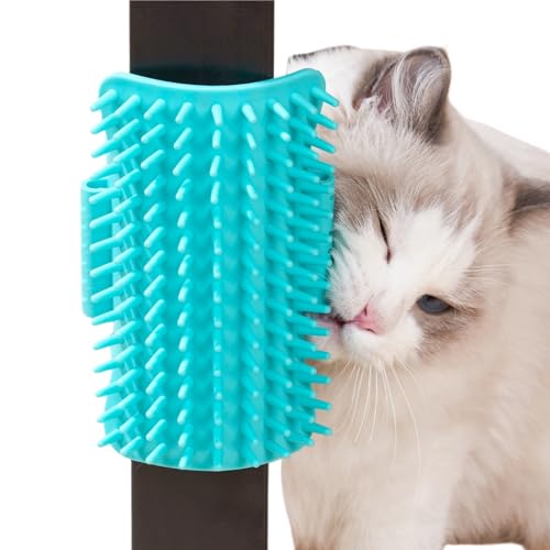Massage Corner for Cats, Soft Cat Brush, Self Groomer for Cats, Cat Loves Corner Brush, Massage Corner Cat Brush, Cat Brush Wall Corner, for Massage, Tickling Fur Removal