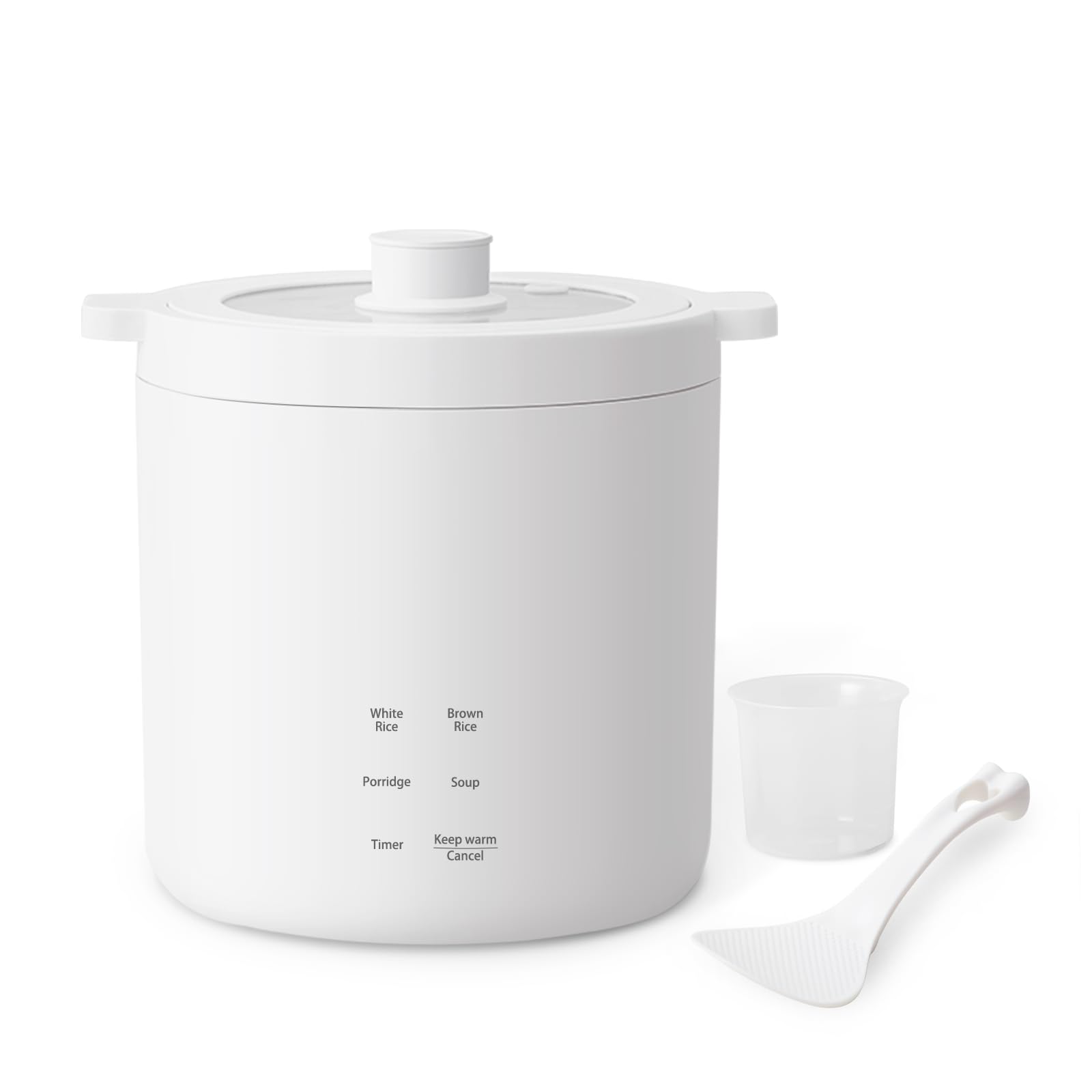 Photo 1 of Olayks Mini Rice Cooker 2 Cup Uncooked, Small Electric Cooker, with 4 Cooking Functions, 24 Hour Preset and Heat Preservation, Anti Scald Carry Handle