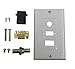 CERRXIAN HDMI VGA 3.5mm Audio Video Stereo Pass Through Component Composite Wall Face Plate Panel (White)
