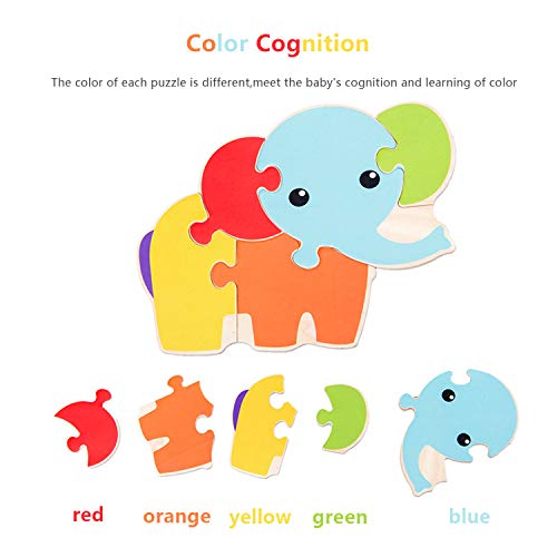 HighFun Wooden Jigsaw Puzzles for Kids Ages 2 3 4 5 Years Old,Wooden Animals & Vehicle Puzzles Set for Toddlers,Preschool Education Learning Puzzles Toys for Boys and Girls