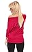 Women's Jersey off the Shoulder Sweater Top Round Scoop Neck, Dusty Rose, Medium