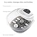 Foot Spa/Bath Massager with Heat Bubbles Vibration 3 in 1 Function, 4 Masssaging Rollers Pedicure Tired Feet Stress Relief Help Sleep Home Use