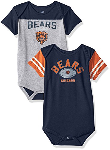 NFL Chicago Bears Boys Infant "Vintage Baby" 2Piece Onesie Set, Heather Grey, 18 Months
