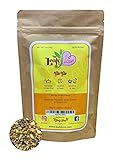 Leafy Love Gin Gin (Ginger Lavender Peppermint Chamomile Mix) - Helps with Inflammation, Bloating- Reduce Anxiety and stress- Caffeine Free - 3 Oz Herbal Tea Mix with a FREE Yellow Tea Infuser