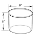 Azar Displays 556808 8-Inch W by 8-Inch H Clear Acrylic Cylinder