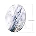 Mouse Pad,Galdas Classic White Marble Customized Mousepad Round Rubber Base Cloth Mouse Pads for Computers Laptop (Updated Version)