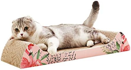 Teecuu Petstages Cat Scratcher Cat Sofa Grab, and Environmentally Friendly Corrugated, Thick and Durable, Comfortable and Not Hurting Cat Claws, Cat Claw Board Cat Supplies (pink, Green)