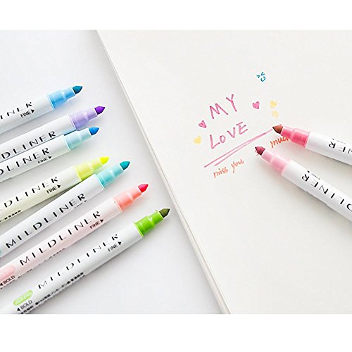 Dreamalva 12-Color Double-Headed Marker Highlighter Set Student Decorative Mark