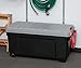 IRIS 169 quart Store-It-All Tote with Handle, 2 Pack, Black and Gray