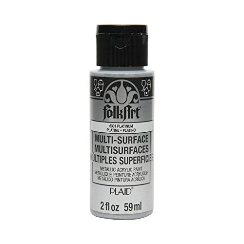 FolkArt Multi-Surface Metallic Paint in Assorted Colors (2 oz), 6301 Metallic Platinum FolkArt Multi-Surface Metallic Paint in Assorted Colors (2 oz), 6301 Metallic Platinum