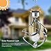 Solar LED Wind Chimes Light,Moving Rotating Colorful Night Light,Color Changing Outdoor Crystal Ball Spinner Hanging Spiral Decorative Light Lamp for Garden Lawn Balcony Porch Window (Silver)