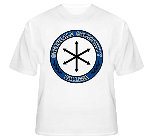 Greendale Community College Student Apperal TV Show T Shirt XL White