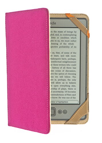 M-Edge Trip Jacket Folio Protective Case Cover for Kindle 4, Touch - Pink/Orange (Certified Refurbished) - Thumbnail 4