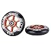 GRAVITI One Pair 100mm Pro Stunt Scooter Wheels with ABEC-9 Bearings CNC Metal Core (2pcs) (Orange)