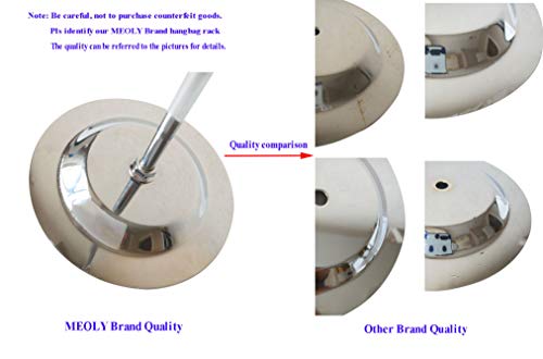 image for MEOLY Metal Handbag Rack Women Bag Display Stand Double Hook Adjustabl