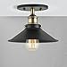 Linea di Liara Andante Black Flush Mount Ceiling Light Fixture Farmhouse Rustic Flush Light Kitchen Lighting Bedroom Bathroom Hallway Light Fixtures Vintage Industrial Semi Flush Mount Lighting