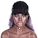 YUNKAI Light Purple 3 Tones Ombre Hair Wig For Black Women Dark Roots Natural Wavy Purple Wig With Parting Colorful Cosplay Costumes Curly Wigs Long Wigs 26inches