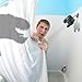 Funwares Wash n' Roar T-Rex Shower Head, Gray - Shower Nozzle Shaped like a Tyrannosaurus Rex Skull