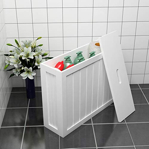 Vencier Shaker Slimline Bathroom Storage Unit,White Wooden Multi