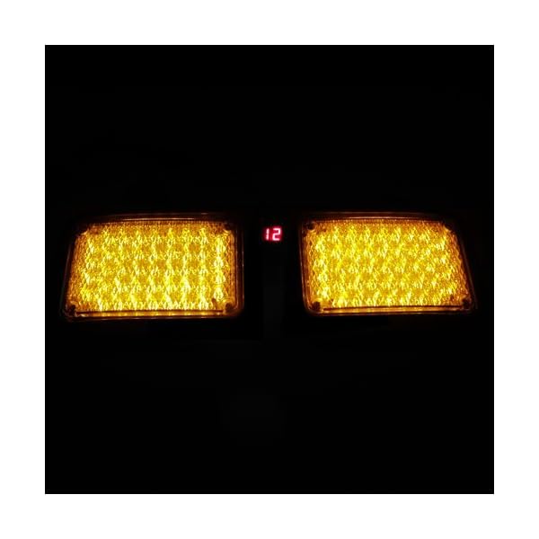 Aurnoc-New-Commercial-Truck-Boat-Car-86-LED-Strobe-Lights-Car-Flash-Emergency-Waring-Light-12-Flash-Modes-Available-in-Blue-Amber-White-Red-Red-Blue