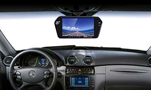 Vocado 7-Inch Rear View Mirror Screen with Sd, USB & Bluetooth & 8 Led Night Vision Reverse Parking Camera for Tavera Neo 2012-2015 (Combo of 3)