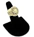 Jewel Town Mens 14K Gold Plated Hip Hop Iced Medusa Face Cz Pimp Ring Sizes 7 8 9 10 11 12 MR12
