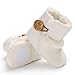 Meeshine Winter Warm Baby Boots Premium Soft Sole Prewalker Newborn Infant Boy Girl Crib Shoes Snow Boots(Medium / 6-12 Months,White 01)