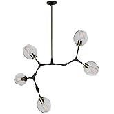 Artcraft Lighting JA14025VB Contemporary Modern Five Light Chandelier from Organic Collection in Brass Finish