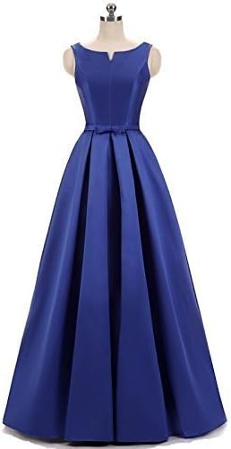 Woman's Satin Bridesmaid Dresses Formal Evening Gowns Floor Length