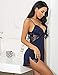 ADOME Women Chemise Lingerie V-Neck Nightie Full Slips Lace Babydoll Sleepwear Dress(S-XXXL)