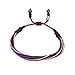 Purple Multistrand String Bracelet in Eggplant, Orchid, Lavender and Metallic Silver Valentine's Day Gift for Women Girlfriend Galentine His and Her Friendship Love Rope Bracelet for Couples