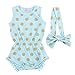 Baby Girl Clothes Gold Dots Bodysuit Romper Jumpsuit One-pieces Outfits Set (0-6 Months, Blue)