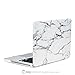TOP CASE - 2 in 1 Signature Bundle White Marble Rubberized Hard Case and Keyboard Cover Compatible Old Generation MacBook Pro 13