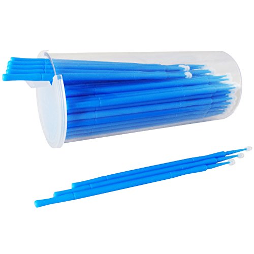 ATLIN Disposable Micro Brush Applicators, 100 Pack of 2.5mm Touch Up Paint Brushes