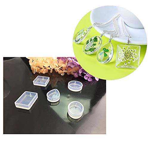 5Pcs/ Set Water Drop Epoxy Silicone Mold For Resin Forms Crystal Diamond Bracelet Pendant Jewelry Doming Mould Resin Casting