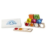 Wonderworld Wonder Sensory Block Toys - Promotes Development of Learning: Vision, Touch, Hearing, Colors, 10 Piece Toy Set