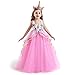 TTYAOVO Girls Unicorn Party Princess Long Dress Size (130) 5-6 Years Pink