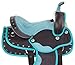 AceRugs 12″ 13″ Kids Youth SEAT Western Full Size Horse Saddle TACK Package Barrel Racing Silver Show Pink Purple RED Blue Crystal (Teal, 13)thumb 4