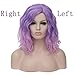 Mildiso Purple Wigs for Women: Short Curly Wavy Bob Lavender Purple Synthetic Wig with Caps for Daily & Party Use - M004PP