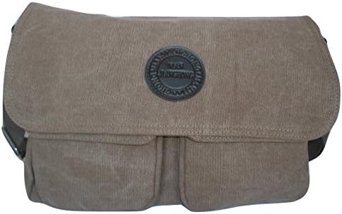 Canvas Messenger Bag for Men or Women Shoulder Style or Crossbody Fashion Tote Handbag or Small Laptop Courier Bag