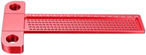 Woodworking Scriber T-type Ruler 160mm Hole Positioning Scribing Gauge Aluminum Alloy Crossed Feet Metric Measuring